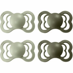 BIBS® Schnuller Supreme Sage / Hunter Green Latex 0-6 Monate, 4 Stk.