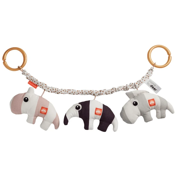 Done By Deer™ Kinderwagenkette Deer Friends, Rosa 3 Done By Deer™ Kinderwagenkette Deer Friends, Rosa