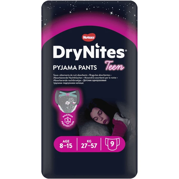 Huggies DryNites Pyjama Pants Einweg Mädchen 8-15 Jahre 9 Stück 3 Huggies DryNites Pyjama Pants Einweg Mädchen 8-15 Jahre 9 Stück