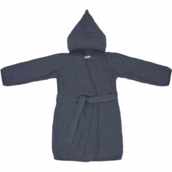 LÄSSIG Bademantel Musselin Navy