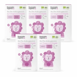Löwenzahn Organics Bio Anfangsnahrung Pre Auf Ziegenmilchbasis 5 X 500 G Ab Der Geburt