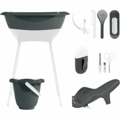 Luma® Babycare Bade- Und Pflegeset Dark Grey