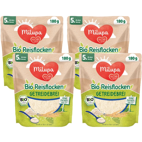 Milupa Reisflocken Bio Getreidebrei 4 X 180 G Nach Dem 4. Monat 3 Milupa Reisflocken Bio Getreidebrei 4 X 180 G Nach Dem 4. Monat