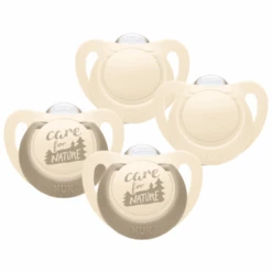 NUK Schnuller For Nature Silikon 0 Bis 6 Monate, Beige Im 4er-Set