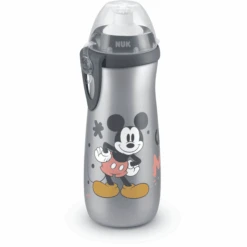 NUK Trinkflasche Sports Cup "Mickey" 450 Ml, Grau