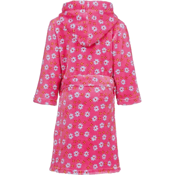 Playshoes Fleece-Bademantel Blumen Pink 4 Playshoes Fleece-Bademantel Blumen Pink – Bild 2