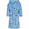Playshoes Fleece-Bademantel Fußball Blau -Babywelt Verkauf playshoes fleece bademantel fussball blau a305492