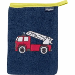 Playshoes Frottee-Waschhandschuh Feuerwehr Marine