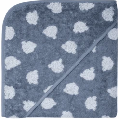 WÖRNER SÜDFROTTIER Kapuzenbadetuch Teddy Blau